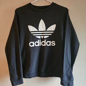 Adidas Vintage Logo Black Crewneck